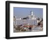 View to Market Square on Waterfront and Lutherian Cathedral, Helsinki, Finland, Scandinavia, Europe-Ken Gillham-Framed Photographic Print