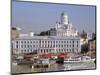 View to Market Square on Waterfront and Lutherian Cathedral, Helsinki, Finland, Scandinavia, Europe-Ken Gillham-Mounted Photographic Print