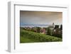 view to Meersburg with town church on the Lake of Constance, Baden-Wurttemberg, Germany-Michael Weber-Framed Photographic Print