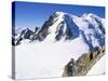 View to Mont Blanc, Aiguille Du Midi, Chamonix, Haute-Savoie, Rhone-Alpes, France-Ruth Tomlinson-Stretched Canvas