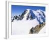 View to Mont Blanc, Aiguille Du Midi, Chamonix, Haute-Savoie, Rhone-Alpes, France-Ruth Tomlinson-Framed Photographic Print