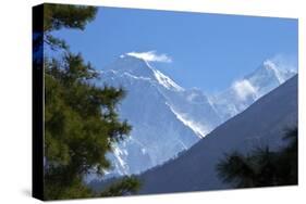 View to Mount Everest and Lhotse from the Trail Near Namche Bazaar, Nepal, Himalayas, Asia-Peter Barritt-Stretched Canvas