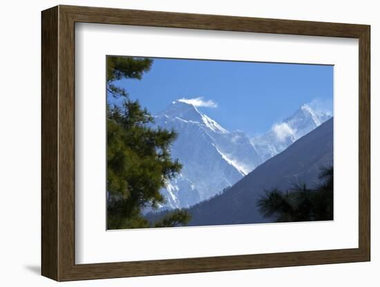 View to Mount Everest and Lhotse from the Trail Near Namche Bazaar, Nepal, Himalayas, Asia-Peter Barritt-Framed Photographic Print