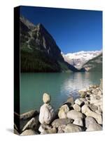 View to Mount Victoria Across the Emerald Waters of Lake Louise, Alberta, Canada-Ruth Tomlinson-Stretched Canvas