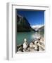 View to Mount Victoria Across the Emerald Waters of Lake Louise, Alberta, Canada-Ruth Tomlinson-Framed Photographic Print
