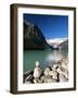 View to Mount Victoria Across the Emerald Waters of Lake Louise, Alberta, Canada-Ruth Tomlinson-Framed Photographic Print