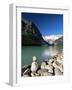 View to Mount Victoria Across the Emerald Waters of Lake Louise, Alberta, Canada-Ruth Tomlinson-Framed Photographic Print