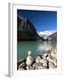 View to Mount Victoria Across the Emerald Waters of Lake Louise, Alberta, Canada-Ruth Tomlinson-Framed Photographic Print