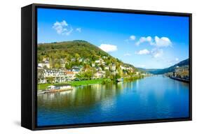 View to Old Town of Heidelberg, Germany-ilolab-Framed Stretched Canvas