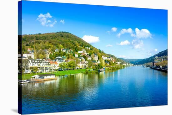 View to Old Town of Heidelberg, Germany-ilolab-Stretched Canvas