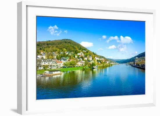 View to Old Town of Heidelberg, Germany-ilolab-Framed Photographic Print