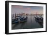 View to San Giorgio Maggiore and Gondola Service, Venice, UNESCO World Heritage Site, Veneto, Italy-Frank Fell-Framed Photographic Print