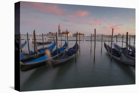 View to San Giorgio Maggiore and Gondola Service, Venice, UNESCO World Heritage Site, Veneto, Italy-Frank Fell-Stretched Canvas