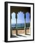 View to Sea Through Moorish Arches at Palacio De Valle, Cienfuegos, Cuba, West Indies-Lee Frost-Framed Photographic Print