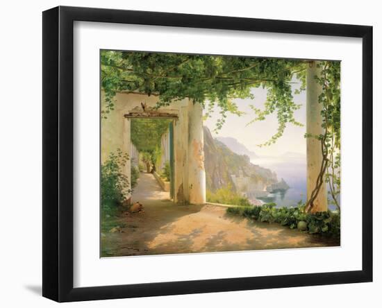 View to the Amalfi Coast-Carl Frederic Aagaard-Framed Art Print