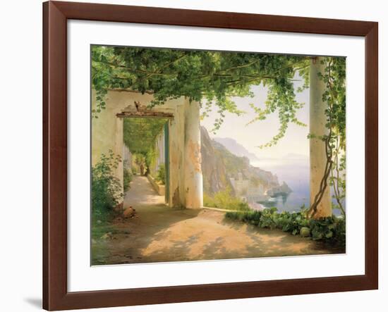 View to the Amalfi Coast-Carl Frederic Aagaard-Framed Art Print