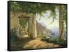 View to the Amalfi Coast-Carl Frederic Aagaard-Framed Stretched Canvas