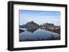 View to the Bay and the Fishing Village Reine, Lofoten-Stefan Sassenrath-Framed Photographic Print