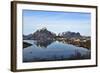 View to the Bay and the Fishing Village Reine, Lofoten-Stefan Sassenrath-Framed Photographic Print