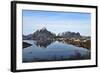 View to the Bay and the Fishing Village Reine, Lofoten-Stefan Sassenrath-Framed Photographic Print