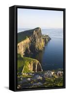 View to the Clifftop Lighthouse at Neist Point-Ruth Tomlinson-Framed Stretched Canvas