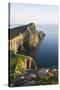 View to the Clifftop Lighthouse at Neist Point-Ruth Tomlinson-Stretched Canvas