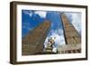 View to the Famous Asiinelli and Garisenda Towers in Bologna Italy.-Dmitry Chulov-Framed Photographic Print