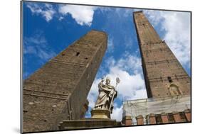 View to the Famous Asiinelli and Garisenda Towers in Bologna Italy.-Dmitry Chulov-Mounted Photographic Print