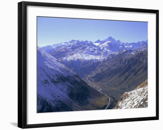 View to the Grimsel Pass from West of the Furka Pass, Valais (Wallis), Swiss Alps, Switzerland-Richard Ashworth-Framed Photographic Print