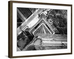 View to the Ground from the Heights of the Eiffel Tower-null-Framed Photo