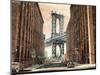 View to the Manhattan Bridge-Matthew Daniels-Mounted Art Print