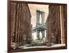 View to the Manhattan Bridge-Matthew Daniels-Framed Art Print