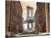 View to the Manhattan Bridge-Matthew Daniels-Stretched Canvas