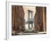 View to the Manhattan Bridge-Matthew Daniels-Framed Art Print