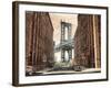 View to the Manhattan Bridge-Matthew Daniels-Framed Art Print