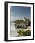 View to the North and El Castillo at the Mayan Ruins of Tulum, Quintana Roo-Richard Maschmeyer-Framed Photographic Print