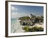 View to the North and El Castillo at the Mayan Ruins of Tulum, Quintana Roo-Richard Maschmeyer-Framed Photographic Print