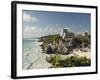 View to the North and El Castillo at the Mayan Ruins of Tulum, Quintana Roo-Richard Maschmeyer-Framed Photographic Print