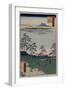 View to the North from Asukayama (One Hundred Famous Views of Ed), 1856-1858-Utagawa Hiroshige-Framed Giclee Print