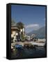 View to the North from the Old Harbour Side, Limone, Lake Garda, Italian Lakes, Lombardy, Italy-James Emmerson-Framed Stretched Canvas