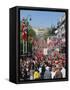 View to the Royal Palace, Norwegian National Day (17th May) Oslo, Norway, Scandinavia, Europe-Gavin Hellier-Framed Stretched Canvas