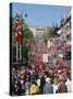 View to the Royal Palace, Norwegian National Day (17th May) Oslo, Norway, Scandinavia, Europe-Gavin Hellier-Stretched Canvas