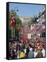 View to the Royal Palace, Norwegian National Day (17th May) Oslo, Norway, Scandinavia, Europe-Gavin Hellier-Framed Stretched Canvas