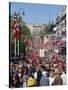 View to the Royal Palace, Norwegian National Day (17th May) Oslo, Norway, Scandinavia, Europe-Gavin Hellier-Stretched Canvas