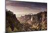 View to the Schrammsteinen of the Bastei-Jorg Simanowski-Mounted Photographic Print