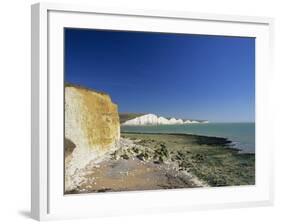 View to the Seven Sisters from Beach Below Seaford Head, East Sussex, England, United Kingdom-Tomlinson Ruth-Framed Photographic Print