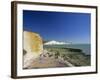 View to the Seven Sisters from Beach Below Seaford Head, East Sussex, England, United Kingdom-Tomlinson Ruth-Framed Photographic Print