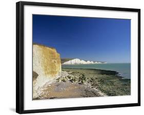 View to the Seven Sisters from Beach Below Seaford Head, East Sussex, England, United Kingdom-Tomlinson Ruth-Framed Photographic Print