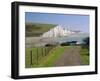 View to the Seven Sisters from Seaford Head, East Sussex, England, UK-Ruth Tomlinson-Framed Photographic Print