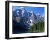 View to the Wenkchemna Peaks from the Shore of Moraine Lake, Banff National Park, Alberta, Canada-Ruth Tomlinson-Framed Photographic Print